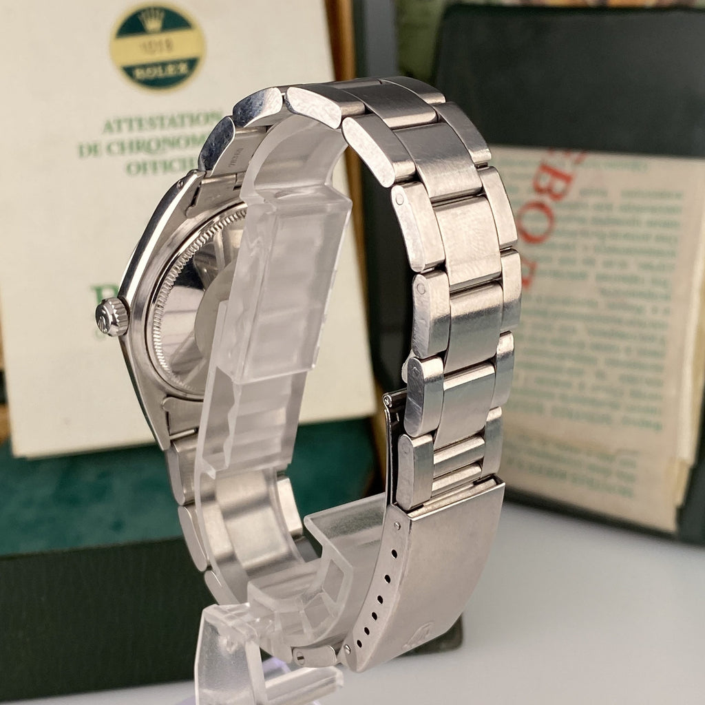 1969 Rolex Oyster Perpetual 1018 Champagne Dial 36mm in Mint Condition Complete Set Box & Papers