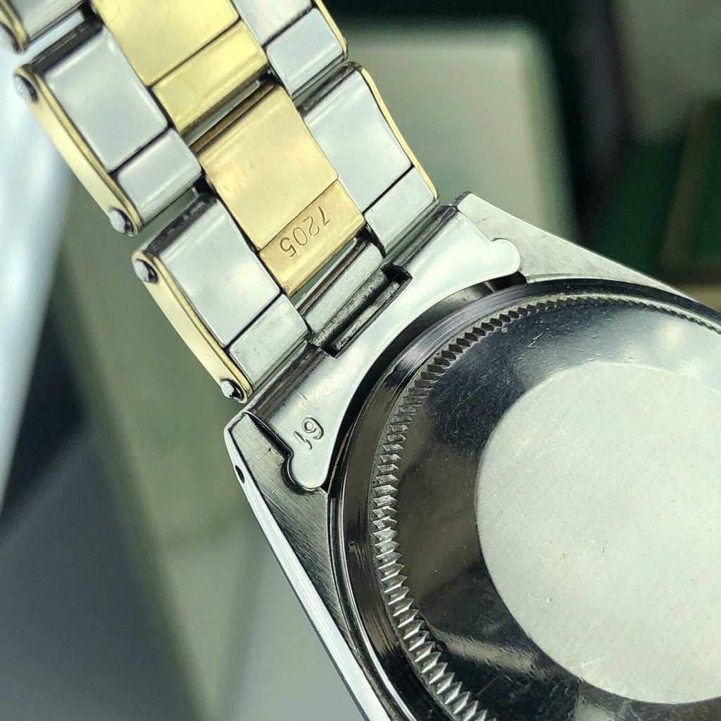 1969 Rolex Oyster Perpetual Factory Zephyr Dial 2 Tone 1038 34mm Box & Double Papers