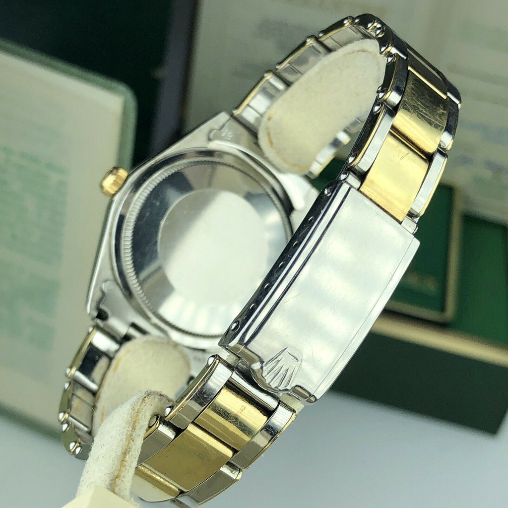 1969 Rolex Oyster Perpetual Factory Zephyr Dial 2 Tone 1038 34mm Box & Double Papers