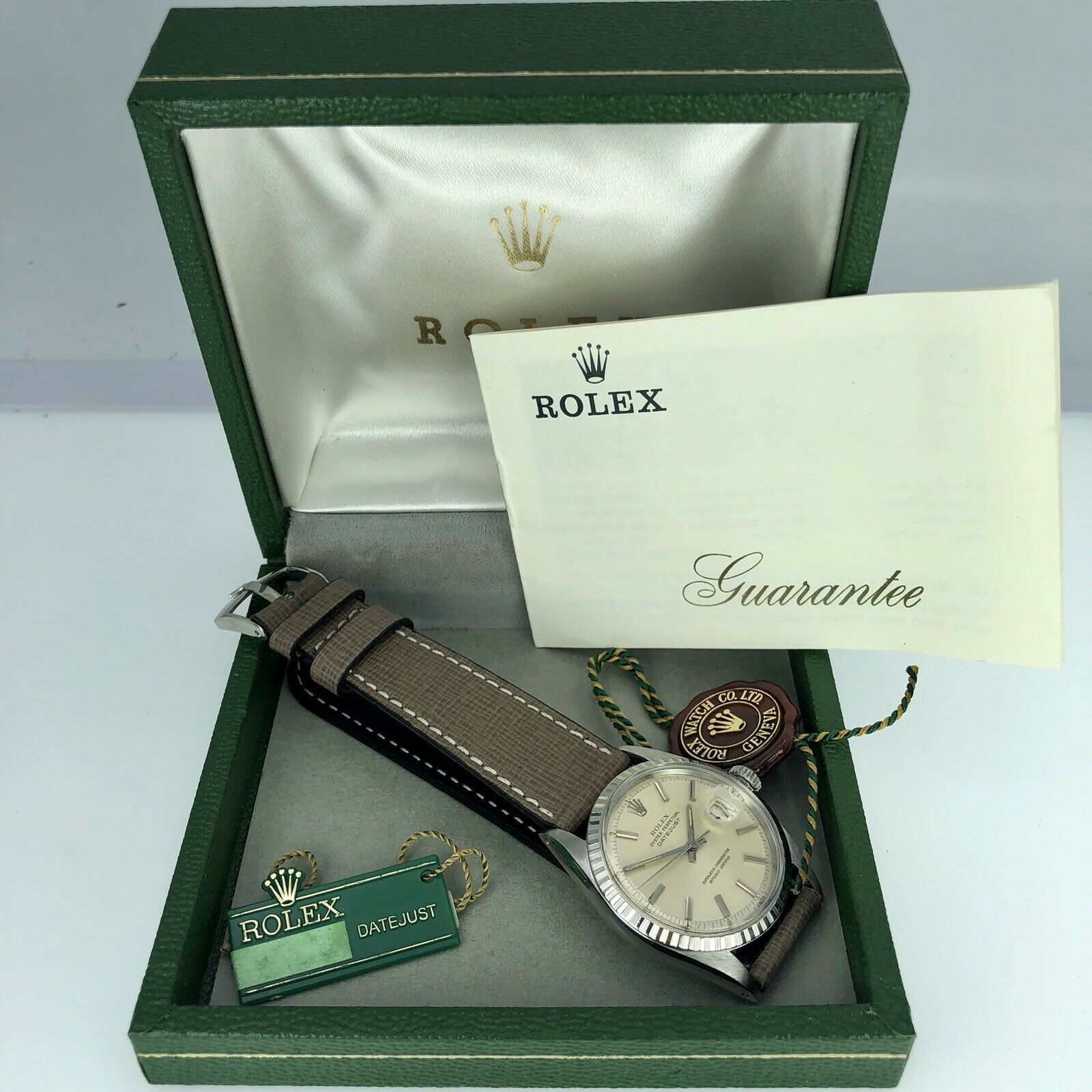 1969 Vintage Rolex Datejust 1603 Creamy Dial With Box & Papers Full Set