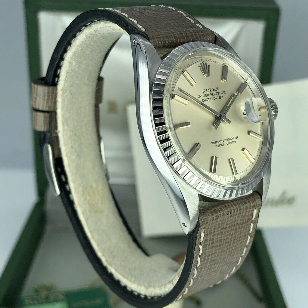 1969 Vintage Rolex Datejust 1603 Creamy Dial With Box & Papers Full Set
