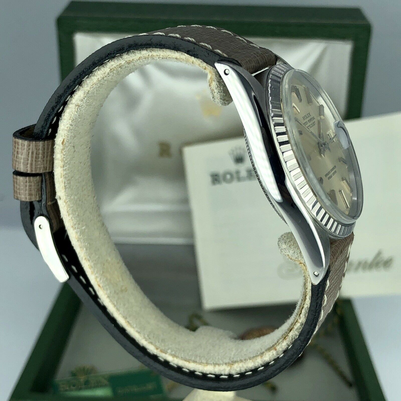1969 Vintage Rolex Datejust 1603 Creamy Dial With Box & Papers Full Set