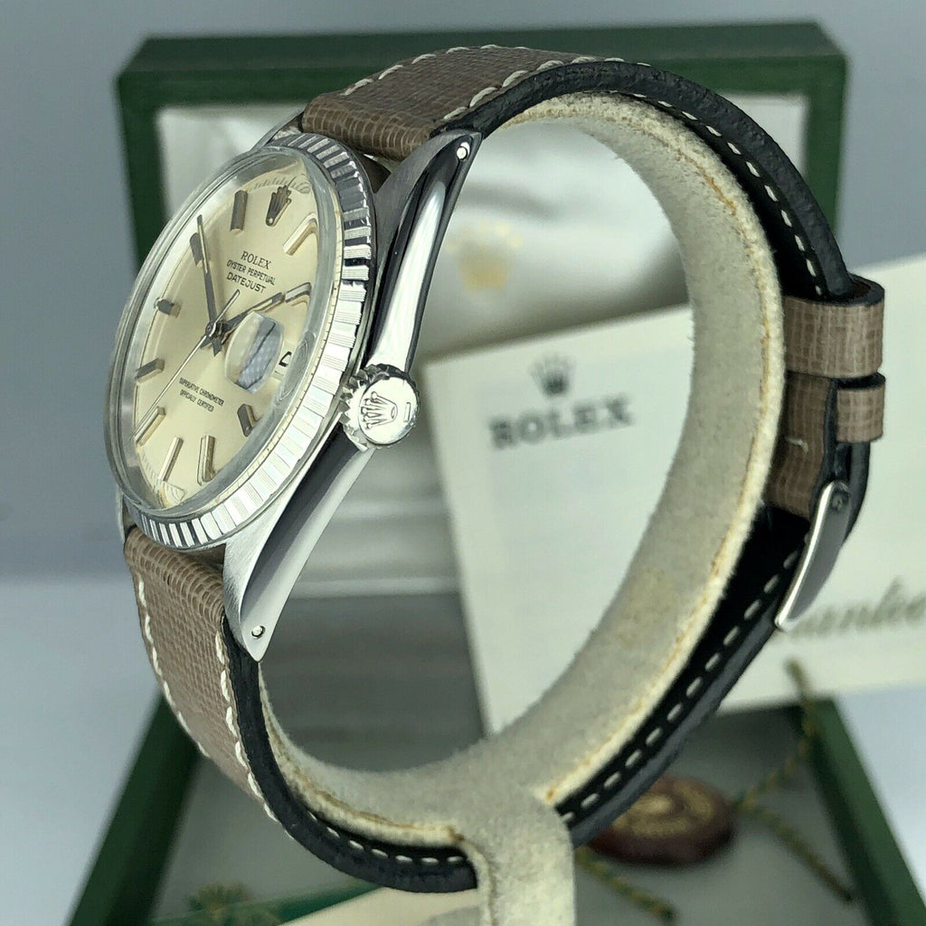 1969 Vintage Rolex Datejust 1603 Creamy Dial With Box & Papers Full Set