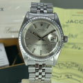 1969 Vintage Rolex Datejust 1603 Silver Dial With Box & Papers Full Set
