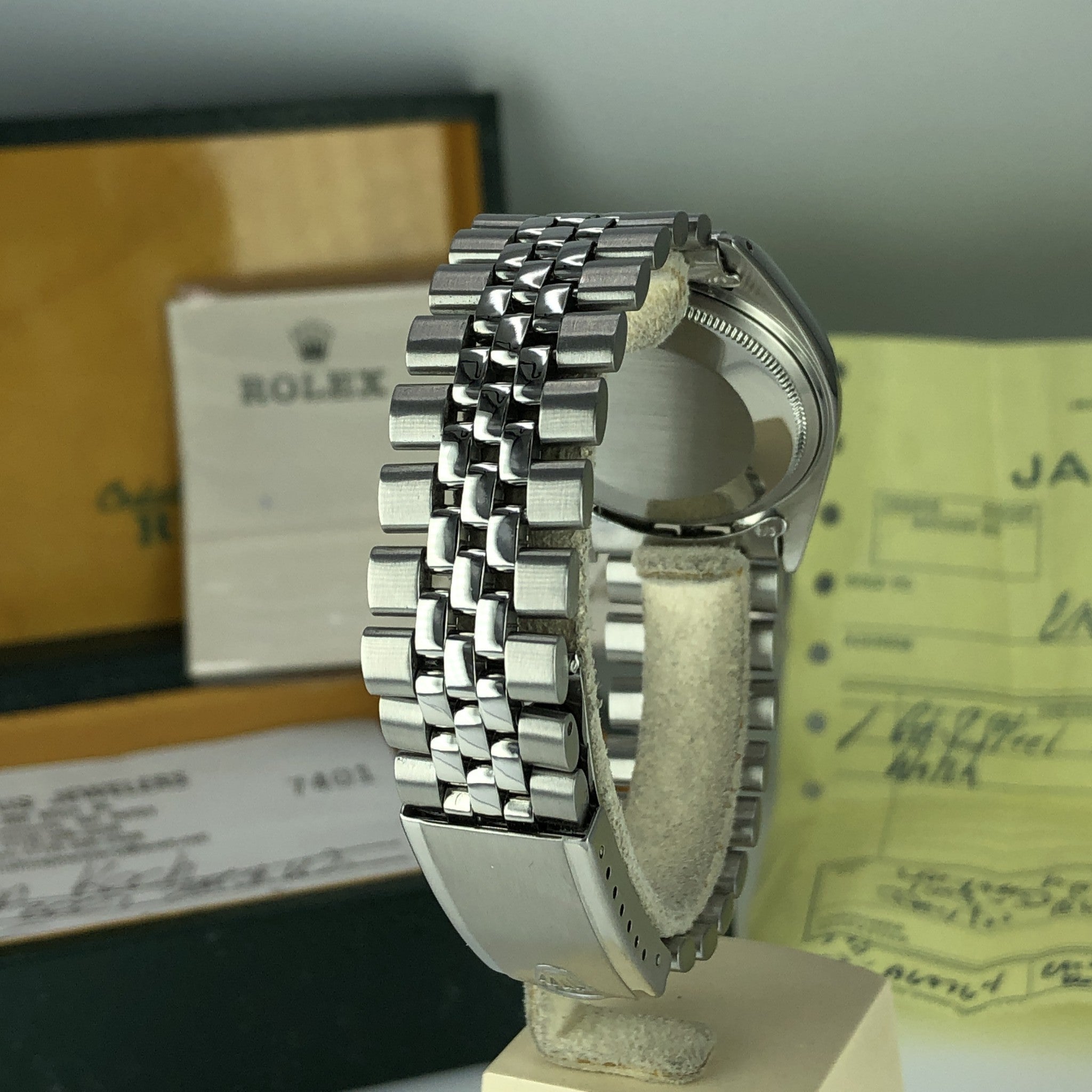 1969 Vintage Rolex Datejust 1603 Silver Dial With Box & Papers Full Set