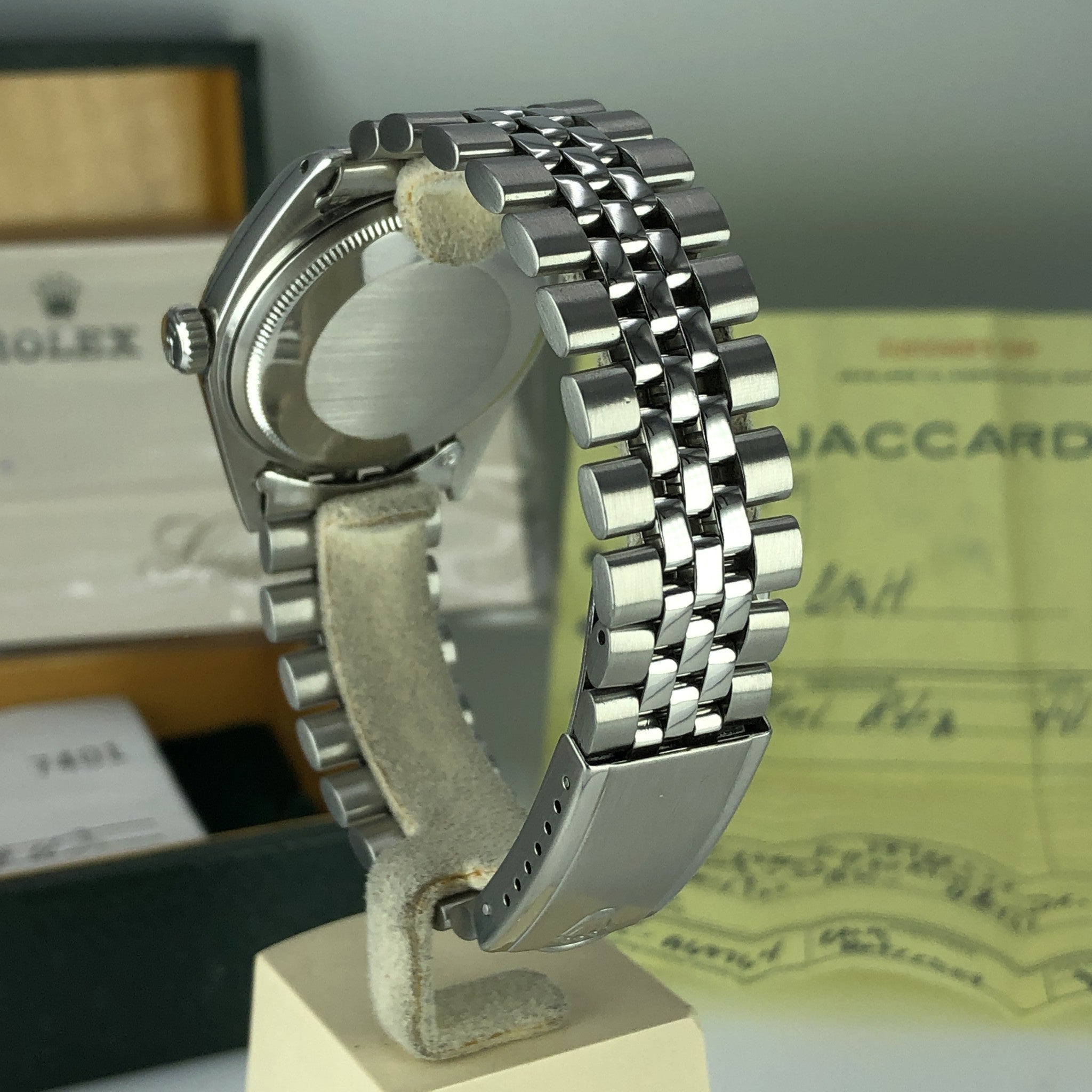 1969 Vintage Rolex Datejust 1603 Silver Dial With Box & Papers Full Set