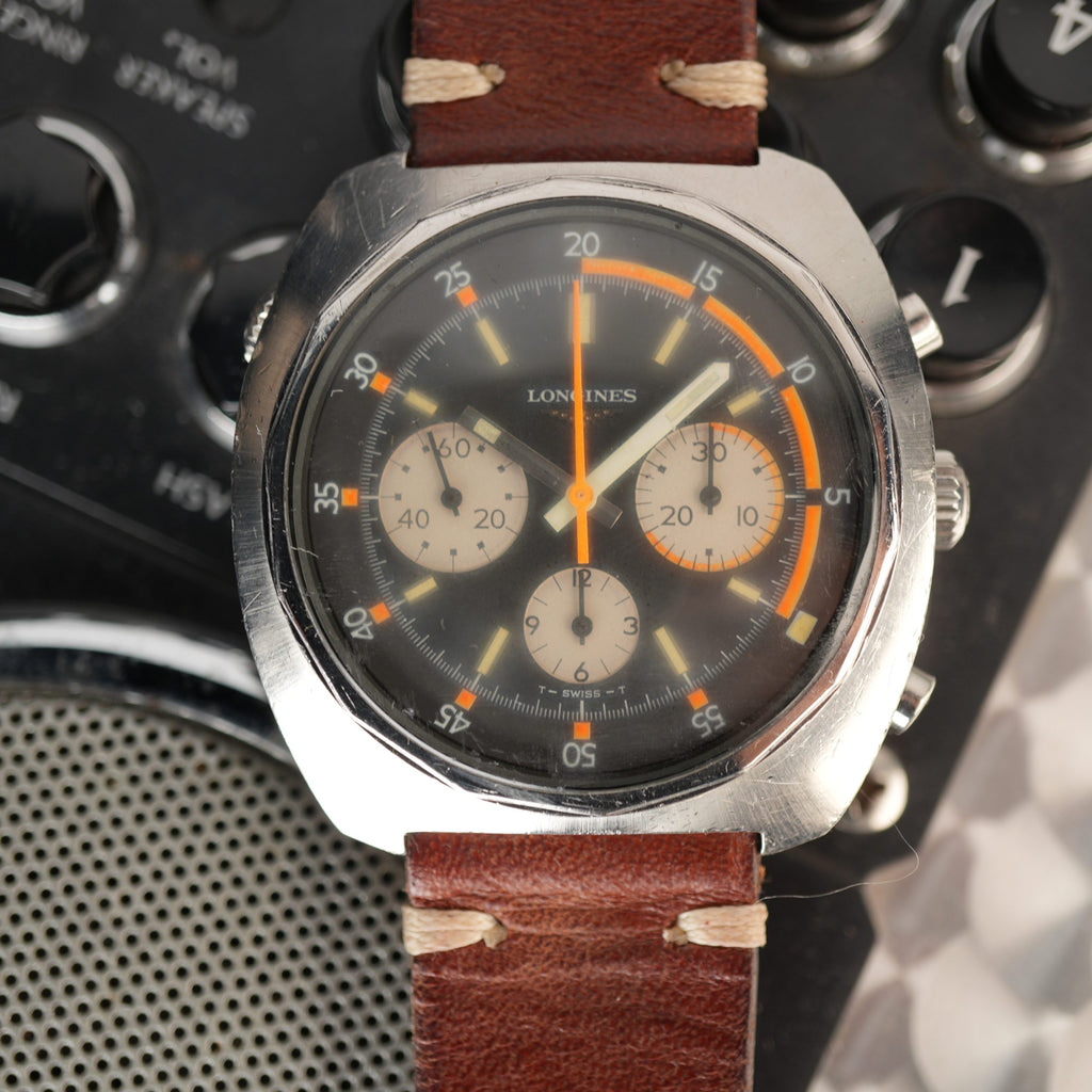 1969 Longines Valjoux 72 Diver Chronograph Ref. 8224 Exotic Dial All Original
