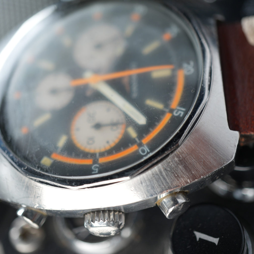 1969 Longines Valjoux 72 Diver Chronograph Ref. 8224 Exotic Dial All Original