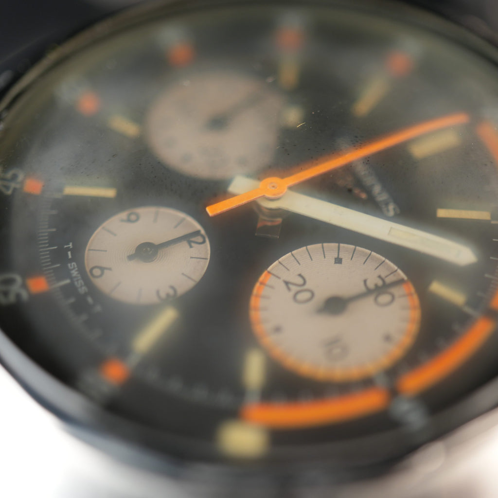 1969 Longines Valjoux 72 Diver Chronograph Ref. 8224 Exotic Dial All Original