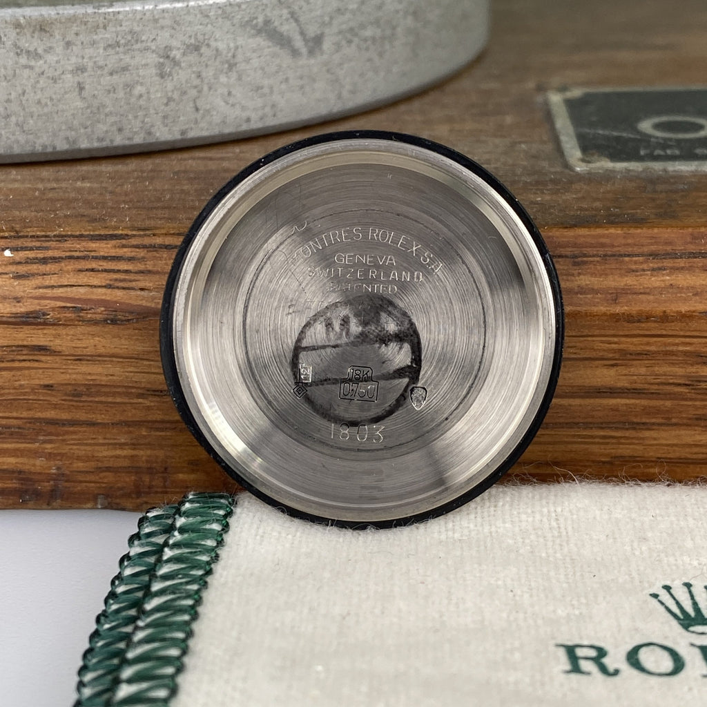 1970 Rolex Day-Date 1807 President White Gold Bark Finish No Lume Dial