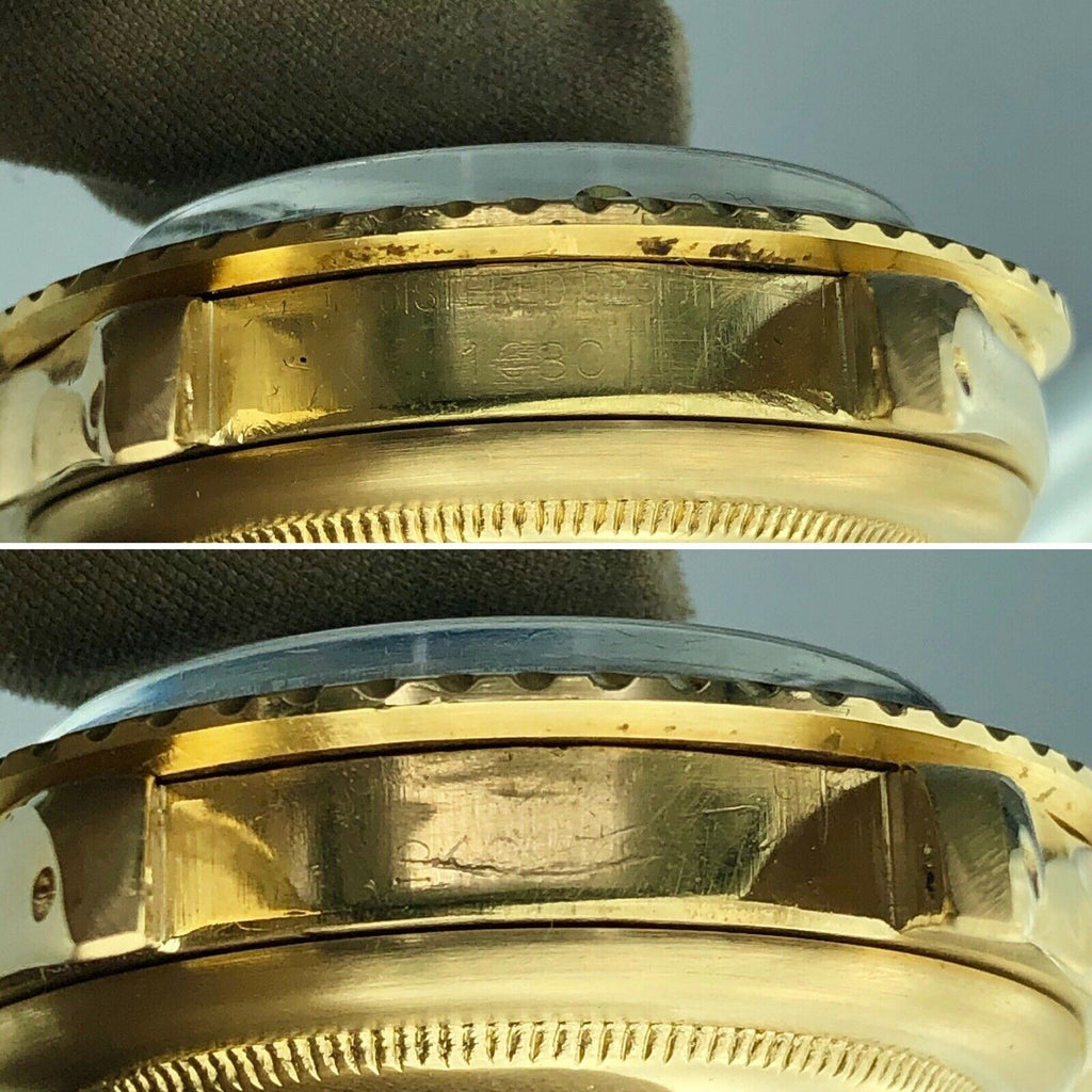 1970 Vintage Rolex Submariner 1680 Gold 18k Black Matte Dial