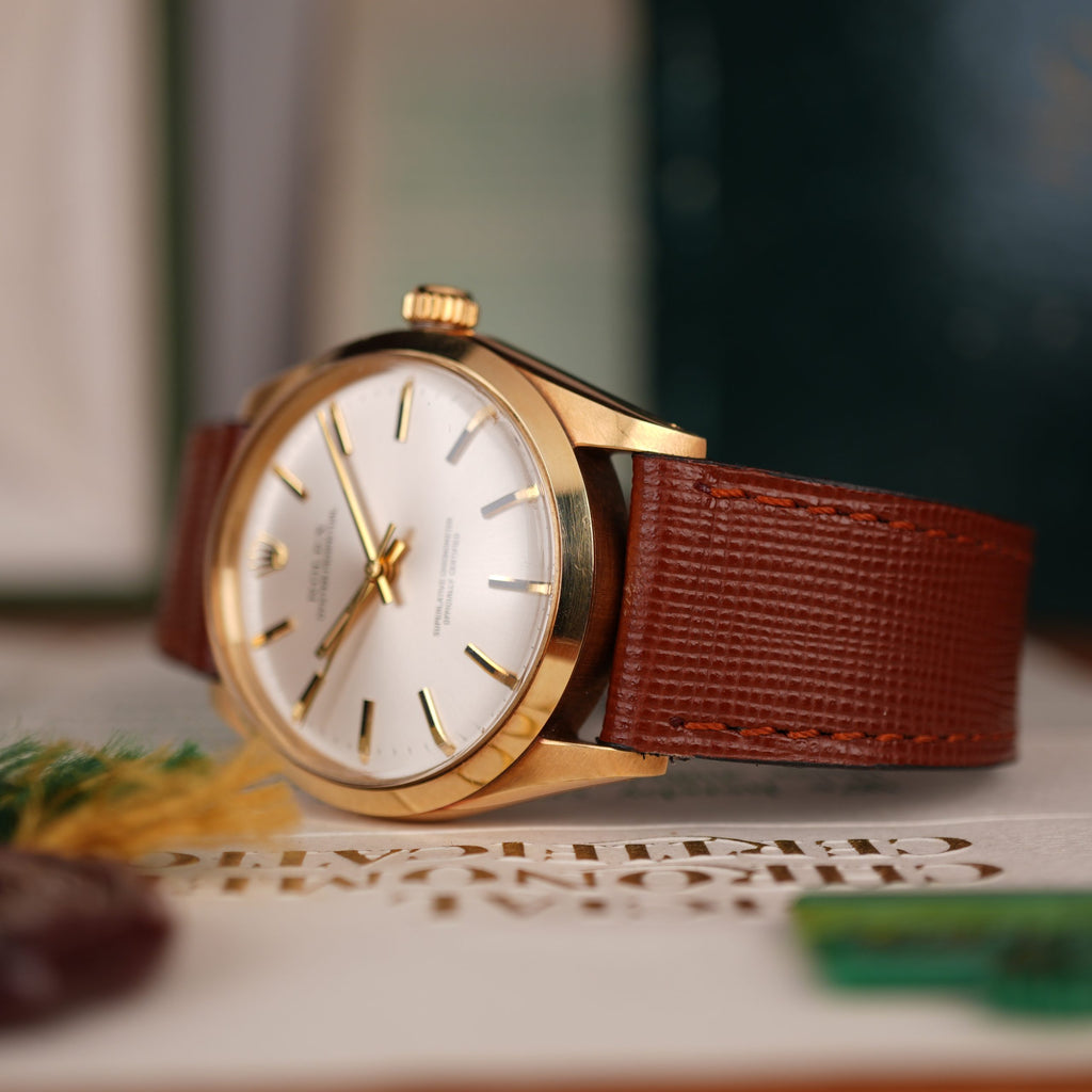 1972 Coca-Cola Rolex Oyster Perpetual Ref. 1002 14K Gold 25 Year Service Award Full Set