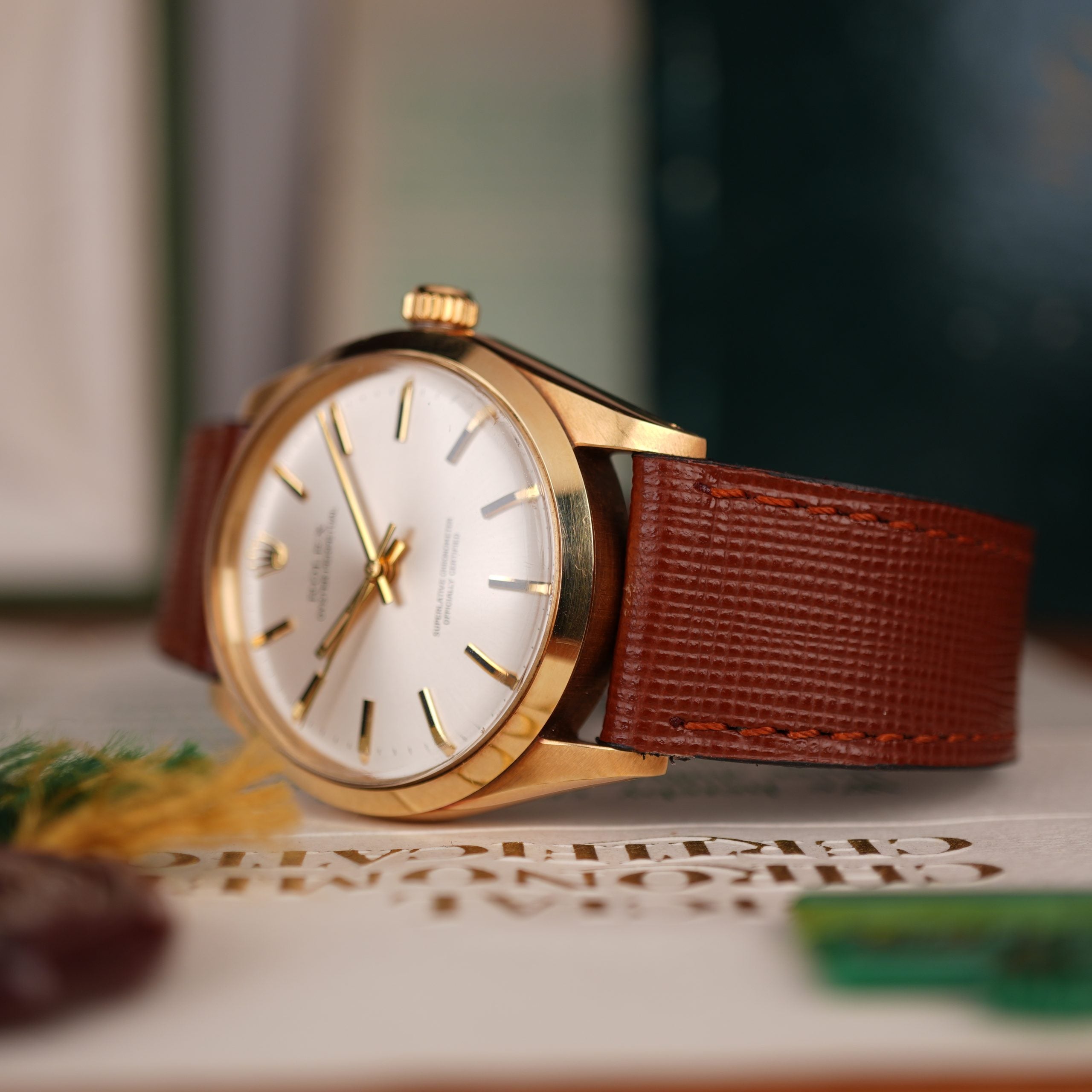 1972 Coca-Cola Rolex Oyster Perpetual Ref. 1002 14K Gold 25 Year Service Award Full Set