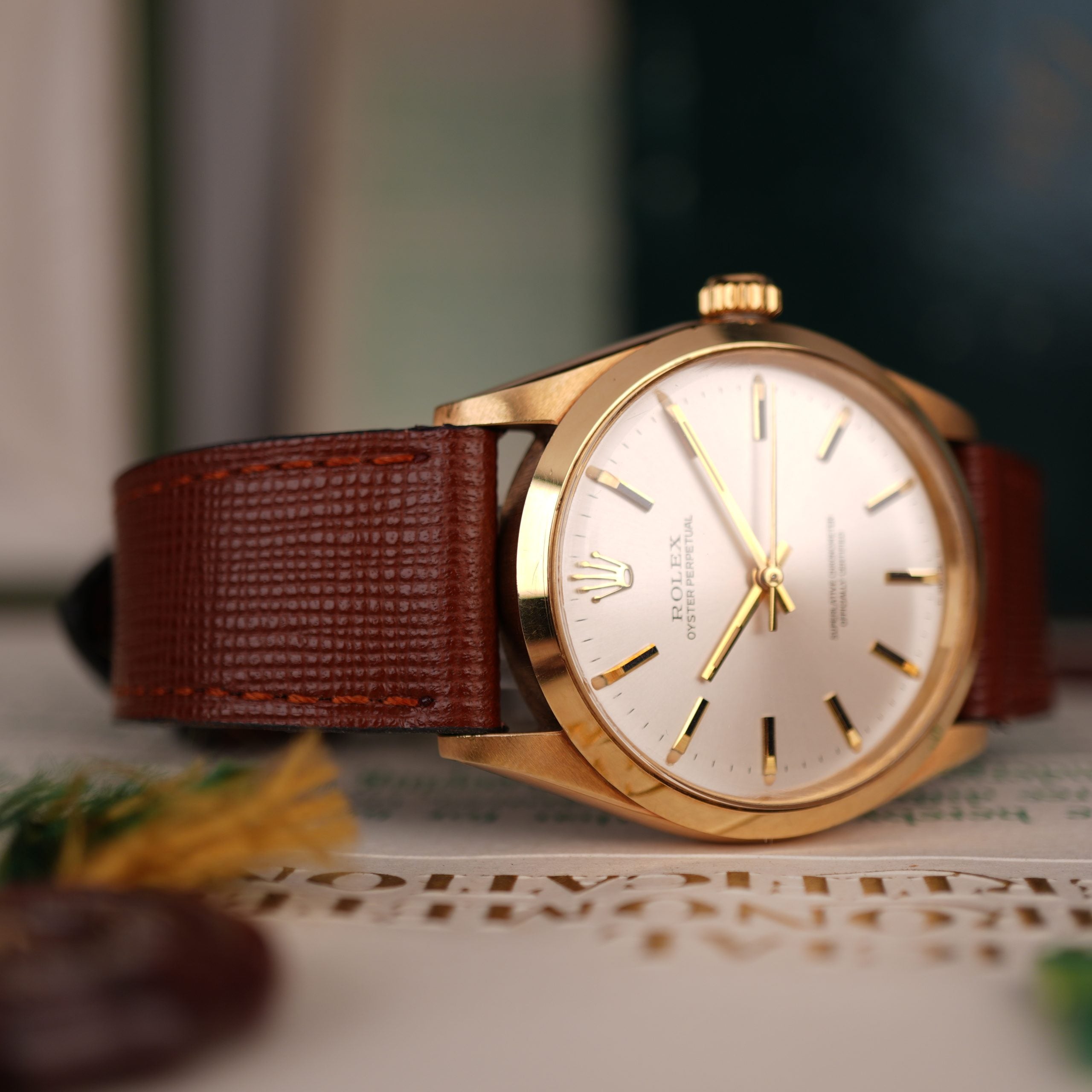 1972 Coca-Cola Rolex Oyster Perpetual Ref. 1002 14K Gold 25 Year Service Award Full Set