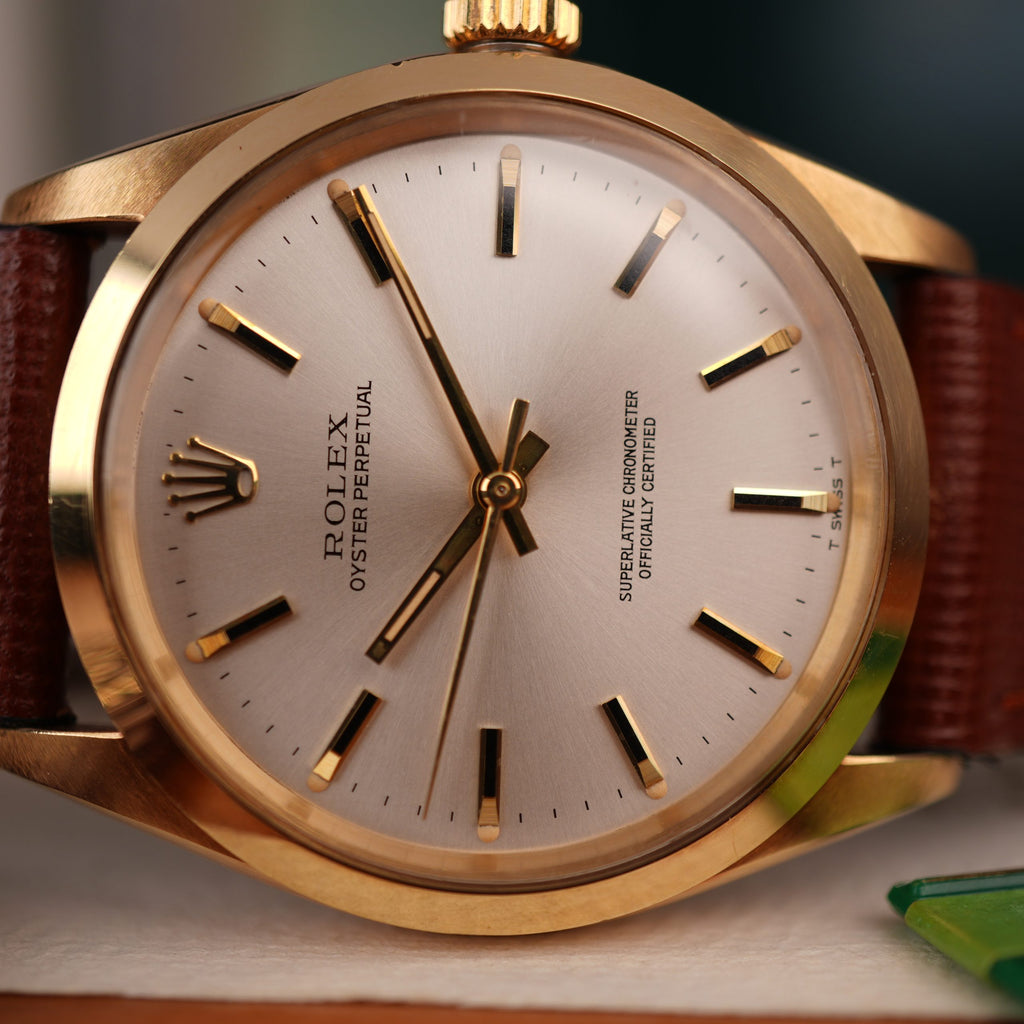 1972 Coca-Cola Rolex Oyster Perpetual Ref. 1002 14K Gold 25 Year Service Award Full Set