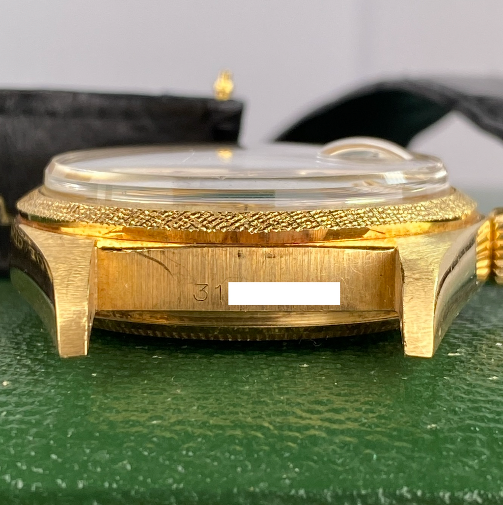 1972 NOS Rolex Day-Date 1803 President Morellis Finish Wood Sequoia Dial with Spanish Day