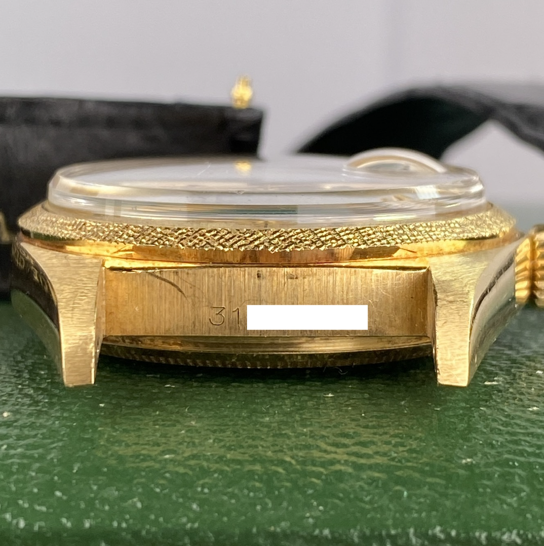 1972 NOS Rolex Day-Date 1803 President Morellis Finish Wood Sequoia Dial with Spanish Day