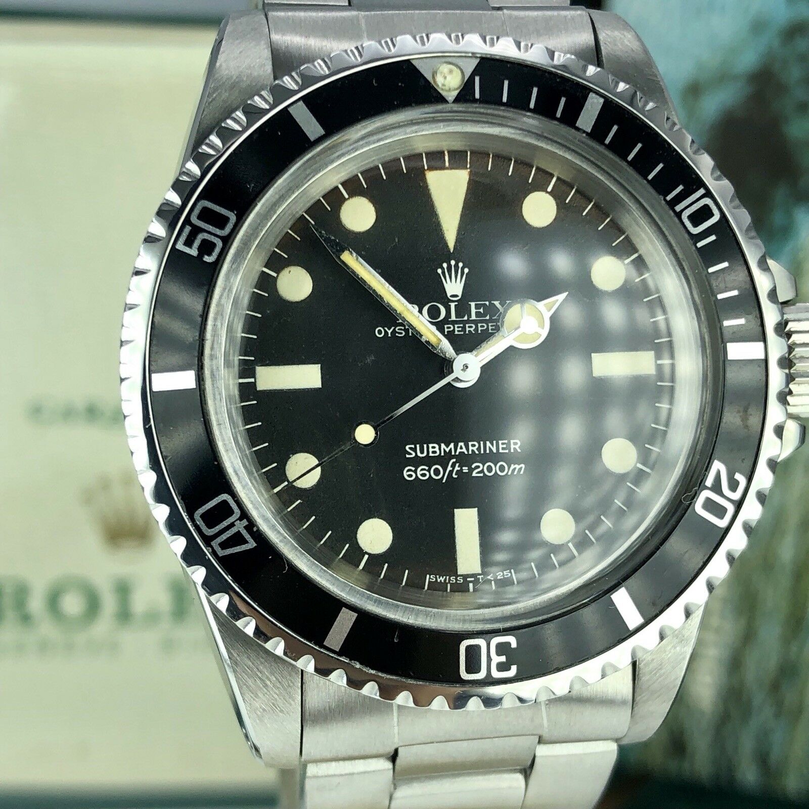 1972 Vintage Rolex Submariner 5513 Tropical Full Set Box & Papers