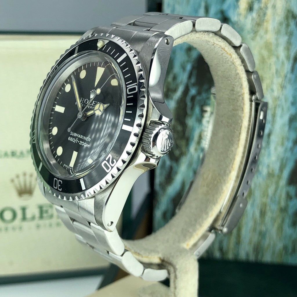 1972 Vintage Rolex Submariner 5513 Tropical Full Set Box & Papers
