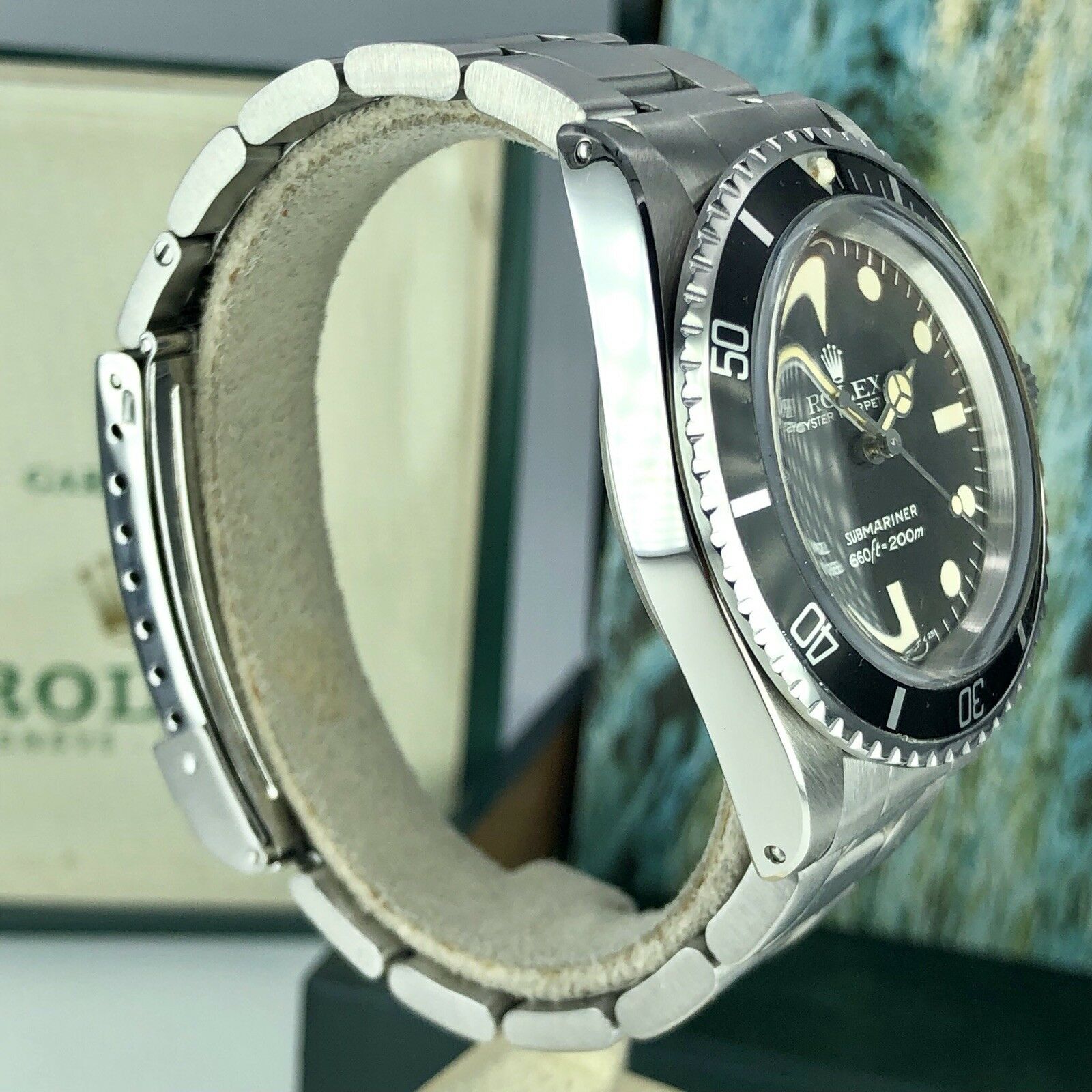 1972 Vintage Rolex Submariner 5513 Tropical Full Set Box & Papers