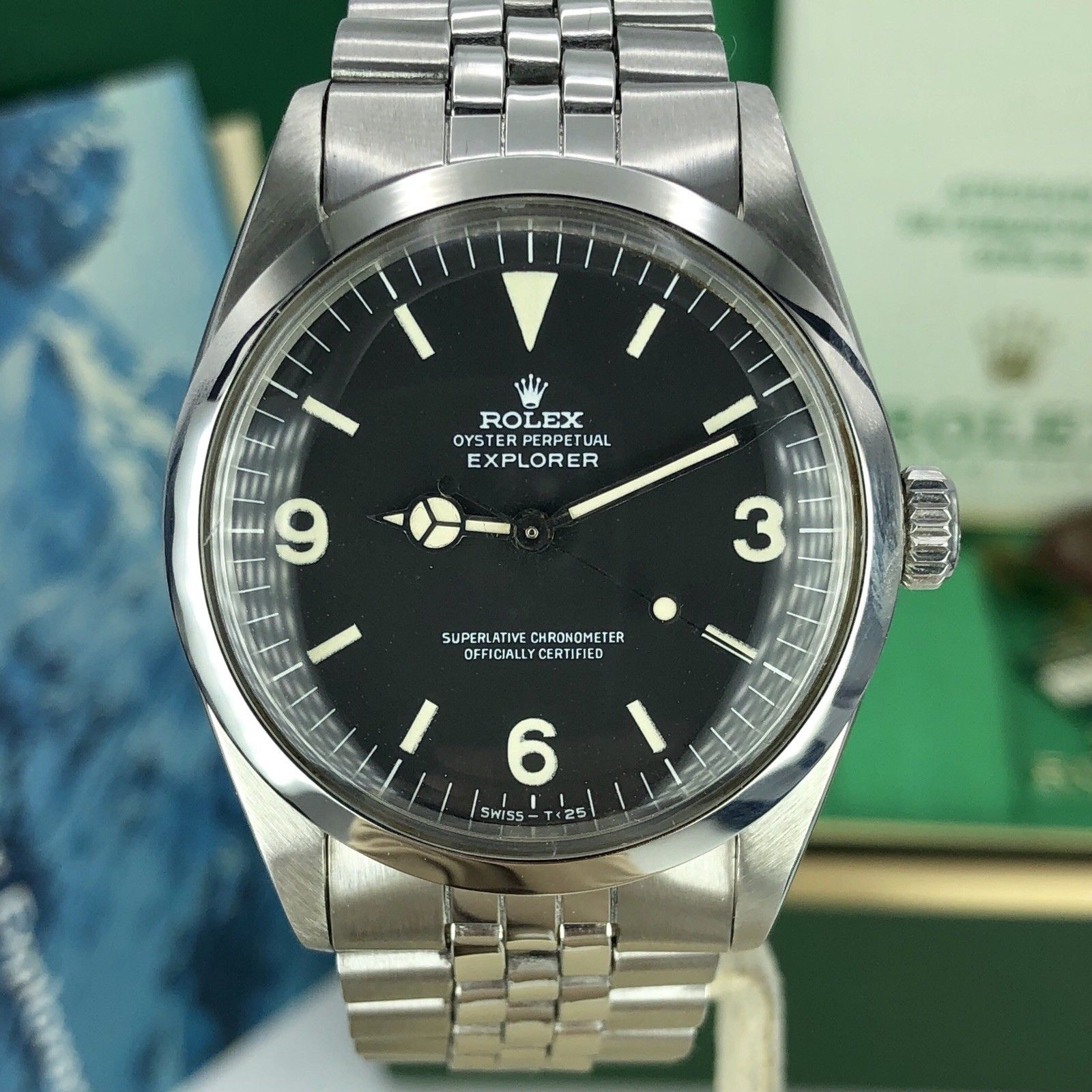 1972 Vintage Rolex Explorer 1016 Extra Full Set Box Double Papers