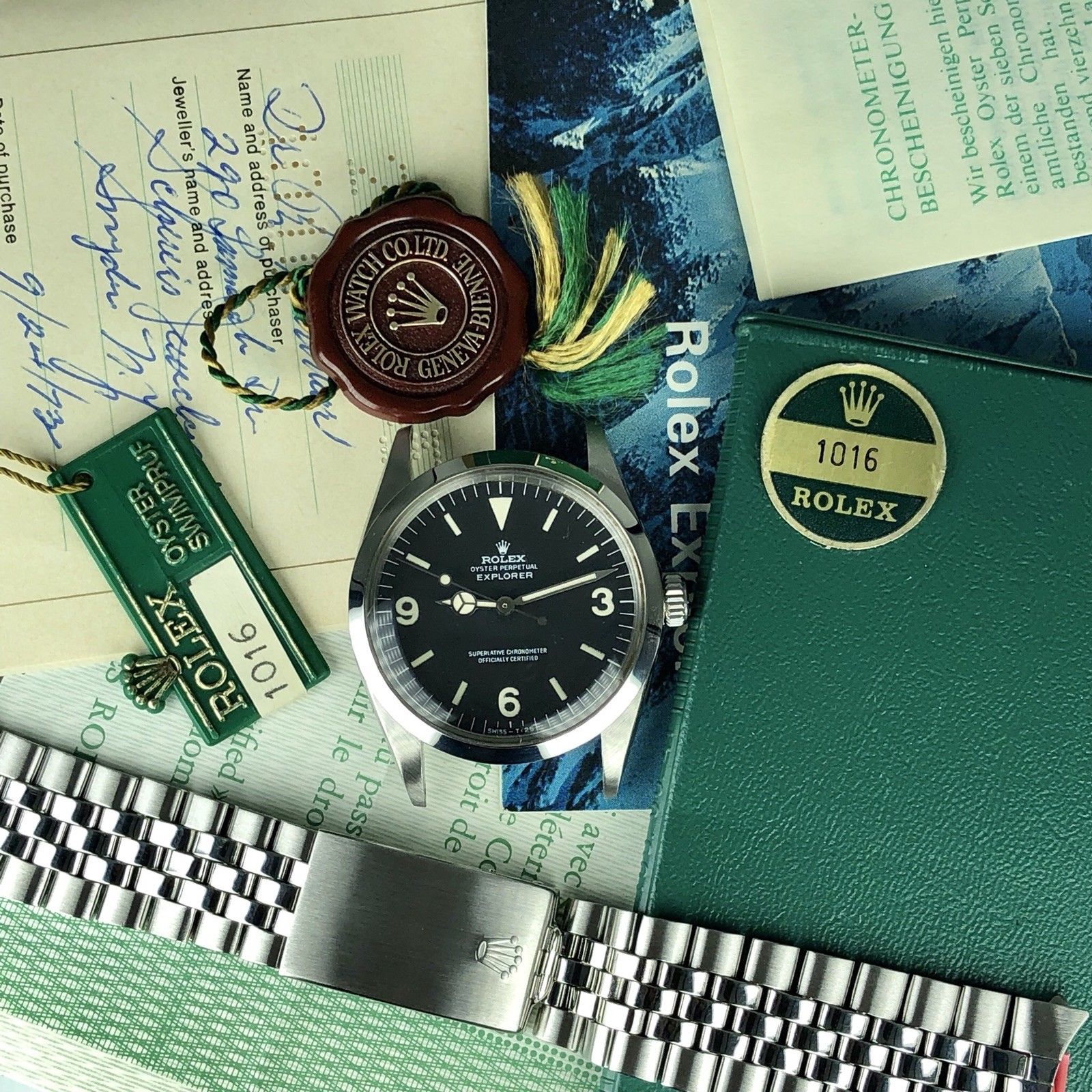 1972 Vintage Rolex Explorer 1016 Extra Full Set Box Double Papers