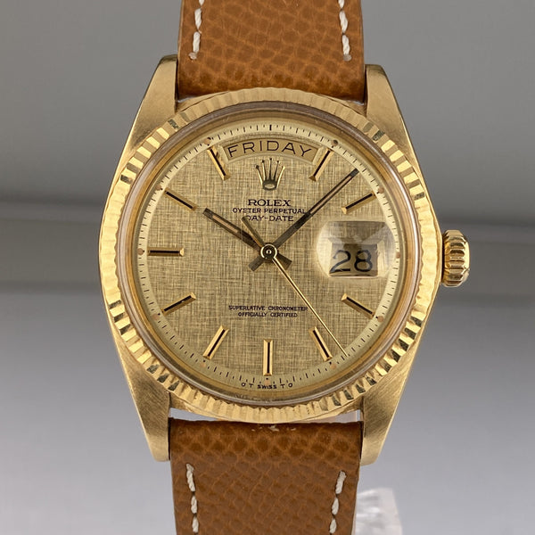 1974 Rolex Day-Date 1803 President 18k Yellow gold Linen Dial