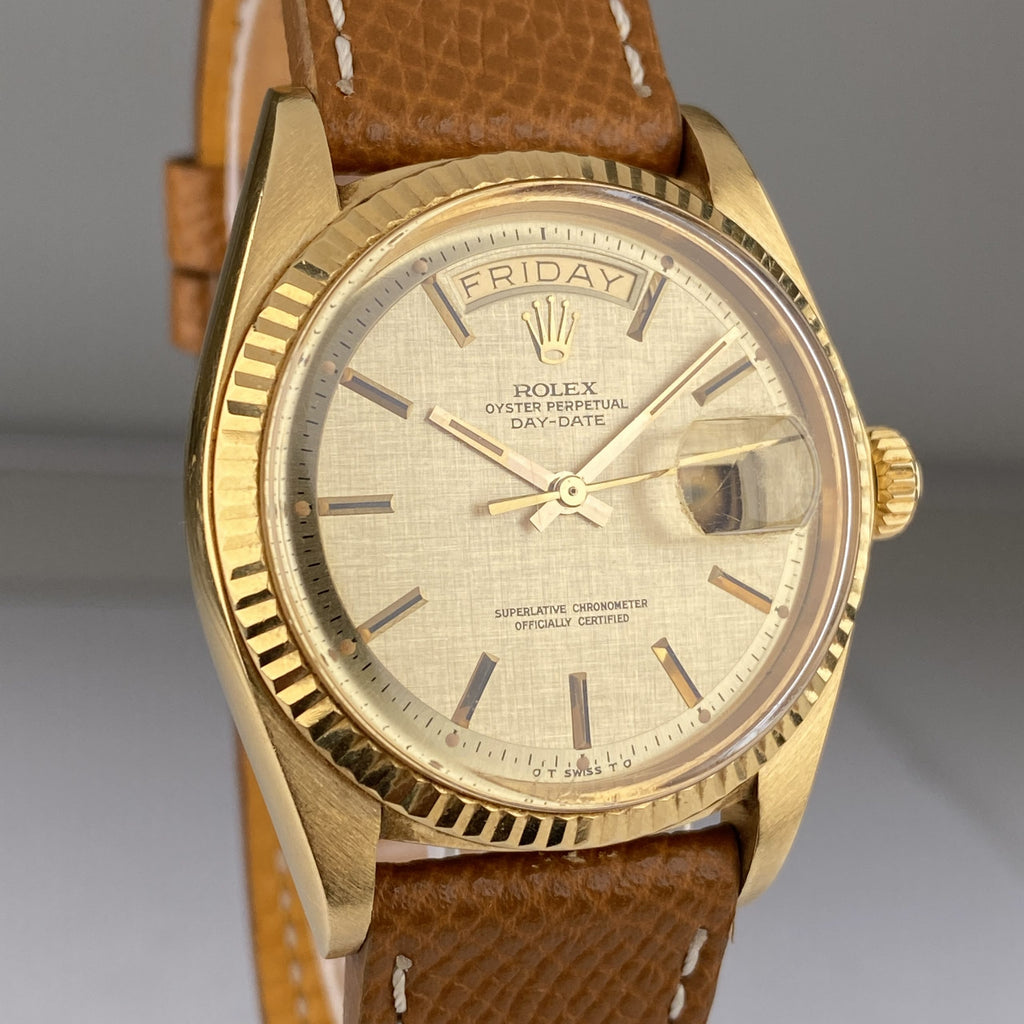 1974 Rolex Day-Date 1803 President 18k Yellow gold Linen Dial