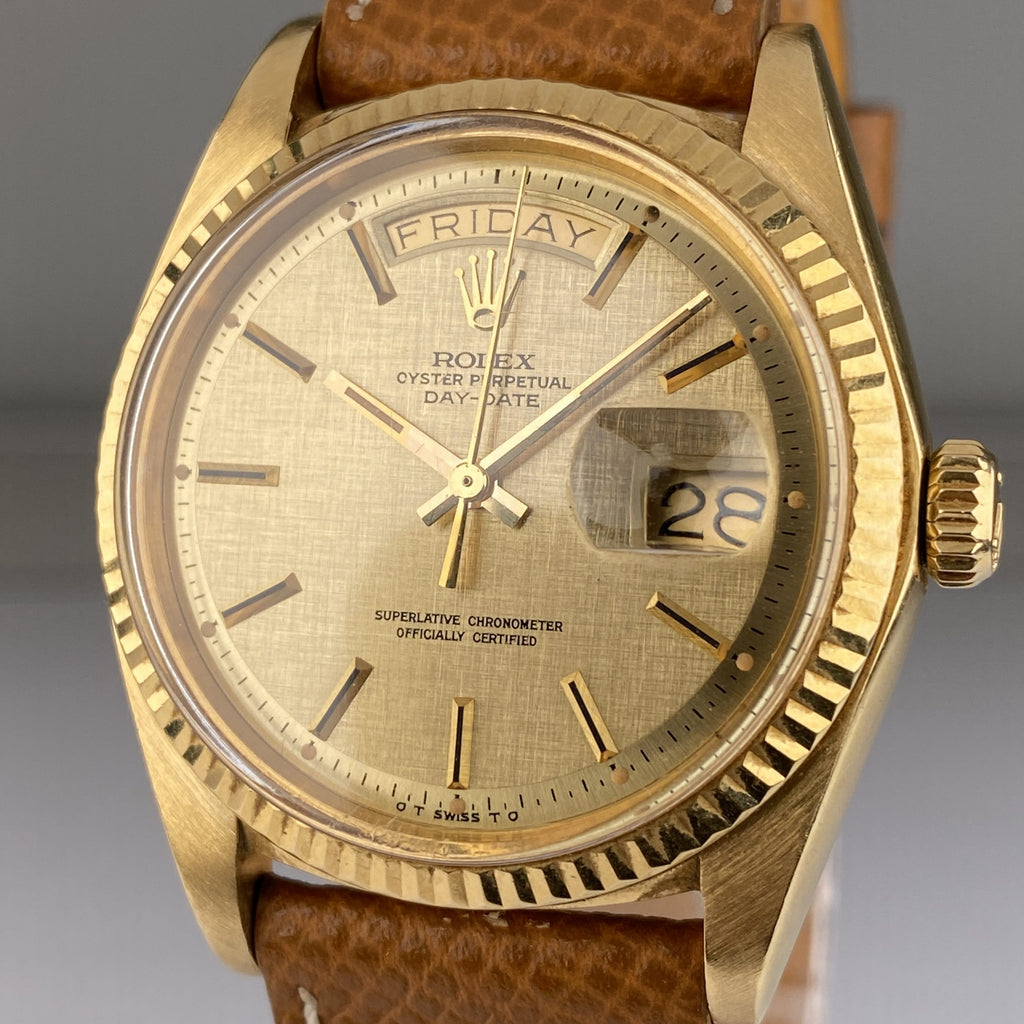 1974 Rolex Day-Date 1803 President 18k Yellow gold Linen Dial