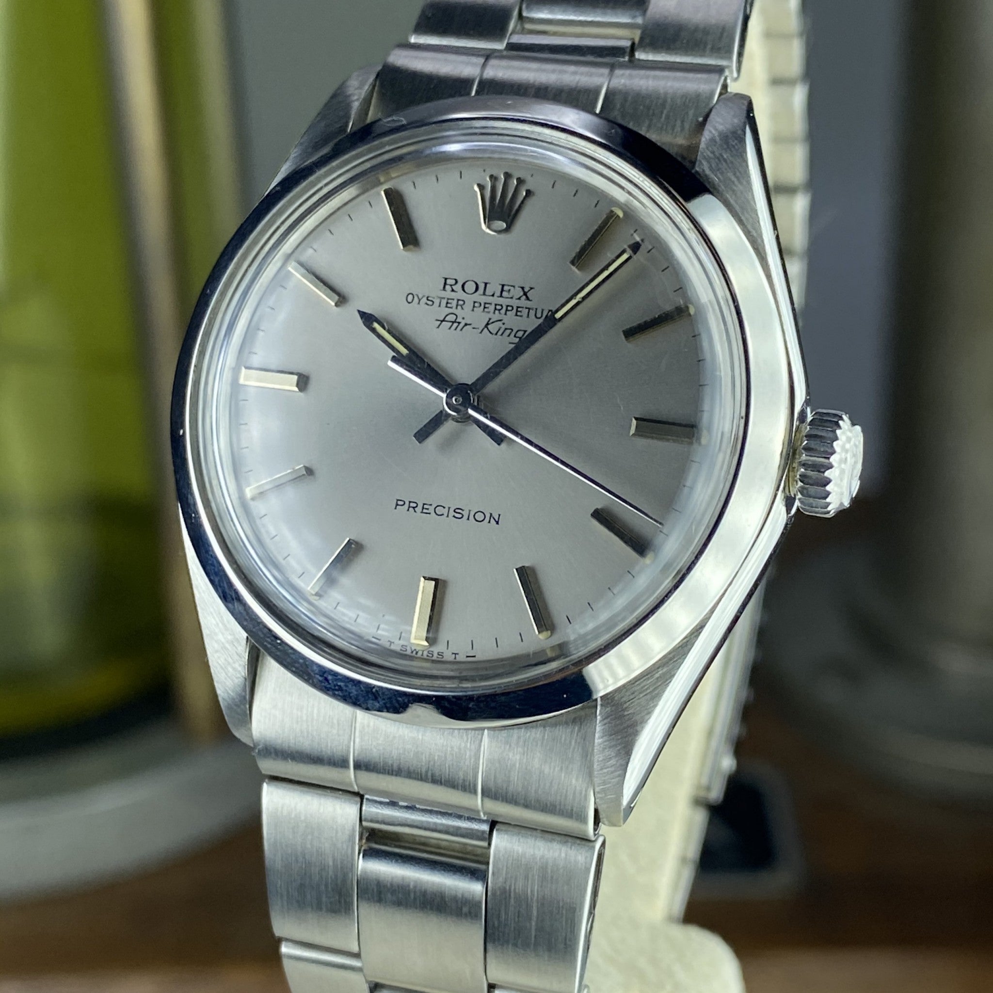 1974 Vintage Rolex Air King 1002 with original light gray dial