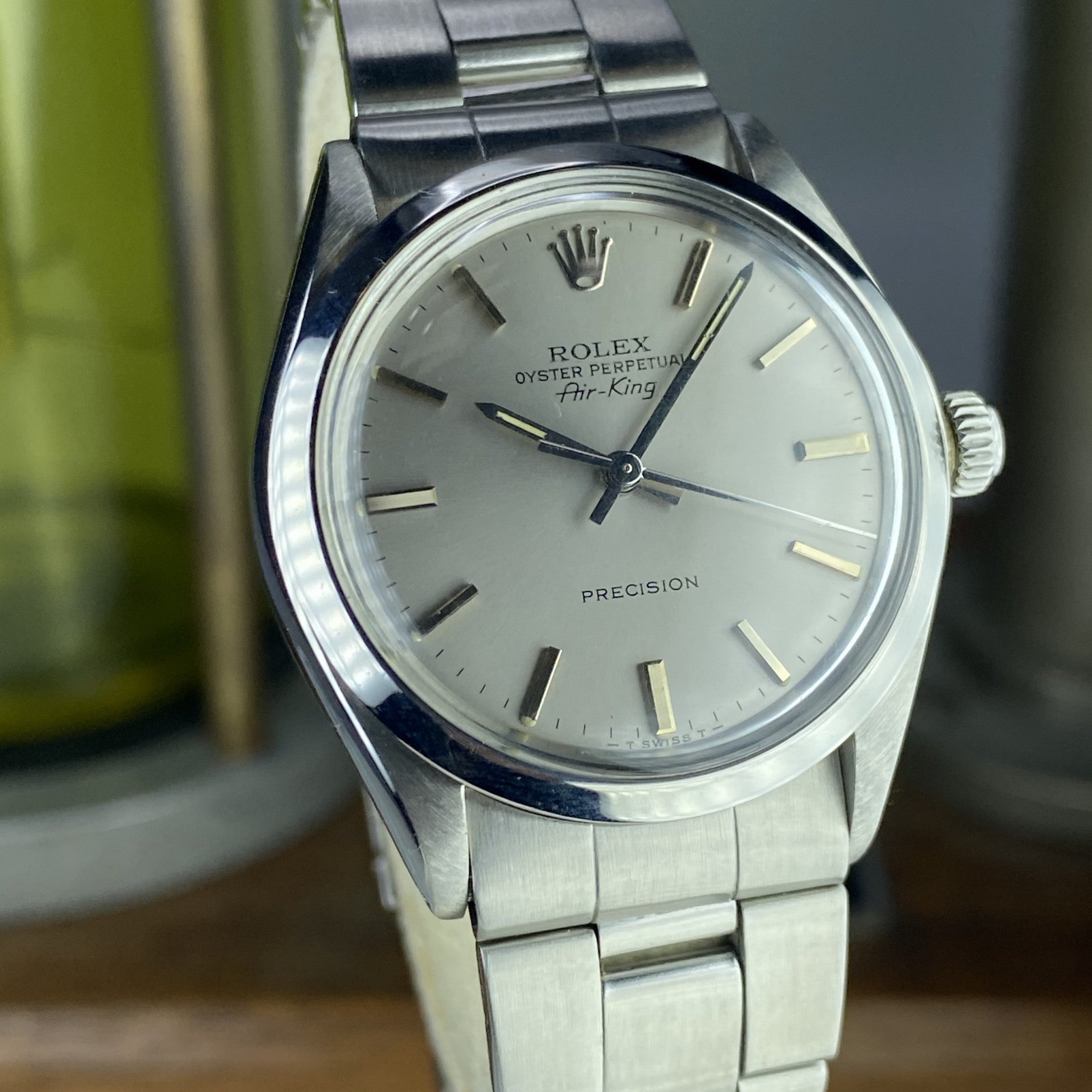 1974 Vintage Rolex Air King 1002 with original light gray dial