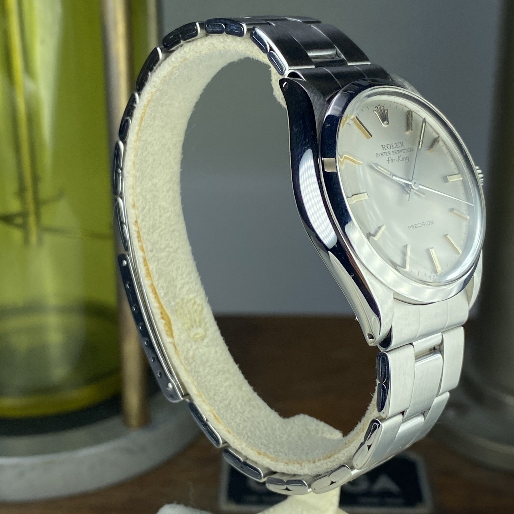 1974 Vintage Rolex Air King 1002 with original light gray dial