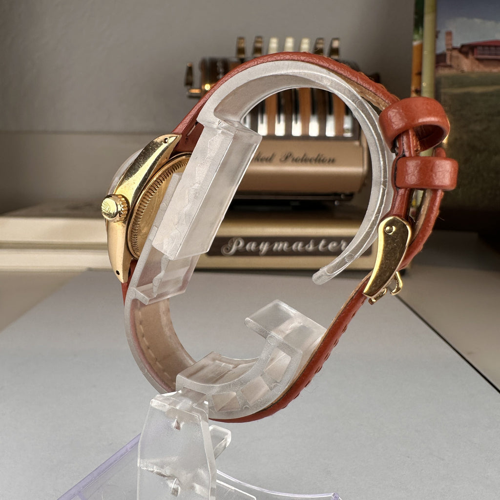 1975 Rolex Datejust 6917 ladies 26mm Wood Sequoia Dial unpolished