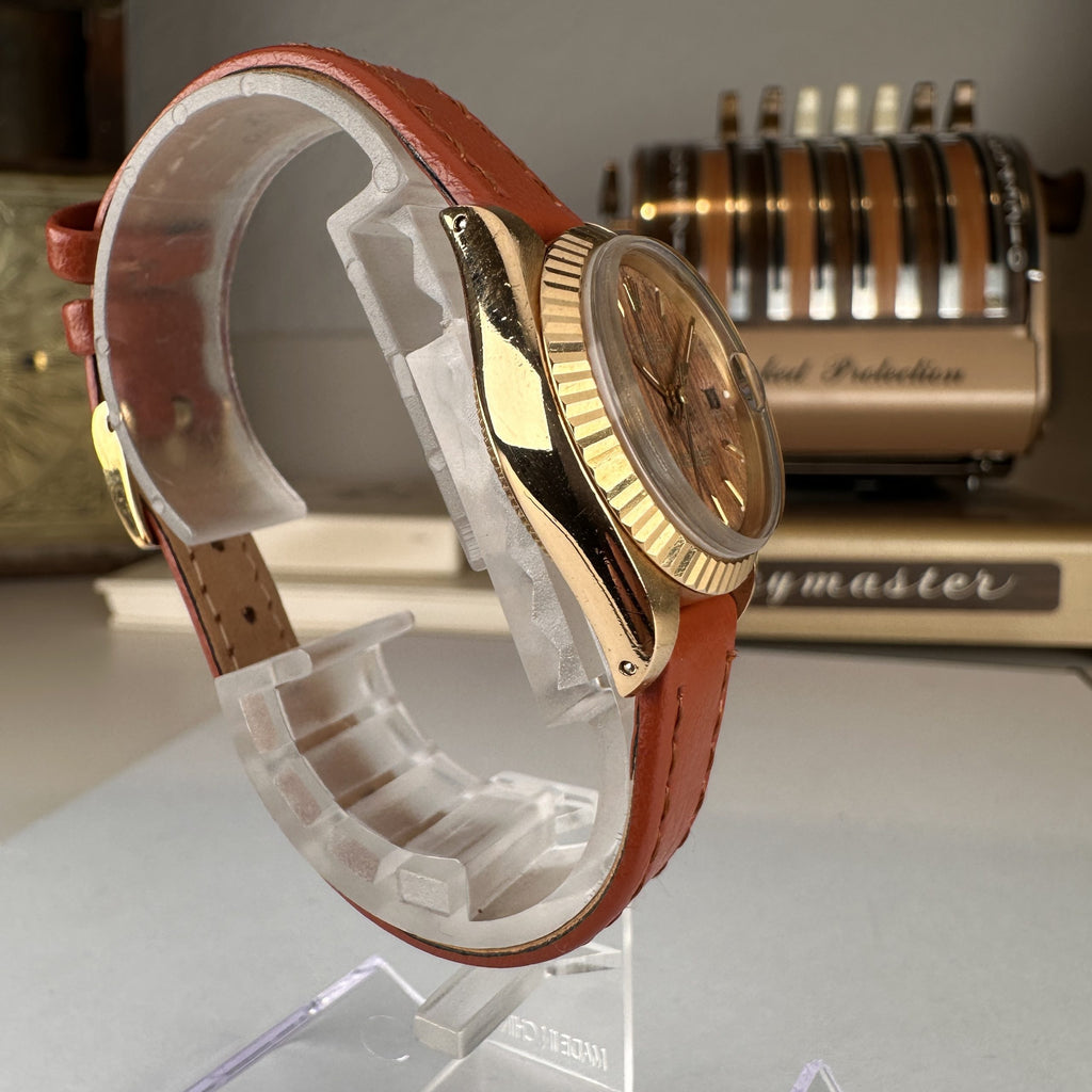 1975 Rolex Datejust 6917 ladies 26mm Wood Sequoia Dial unpolished