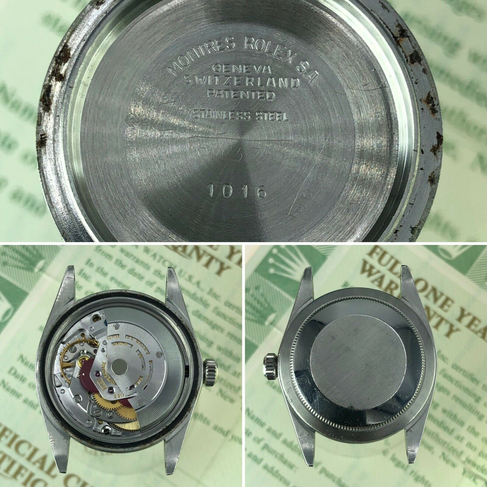 1975 Vintage Rolex Explorer 1016 box & Papers Full Set Fabulous Dial