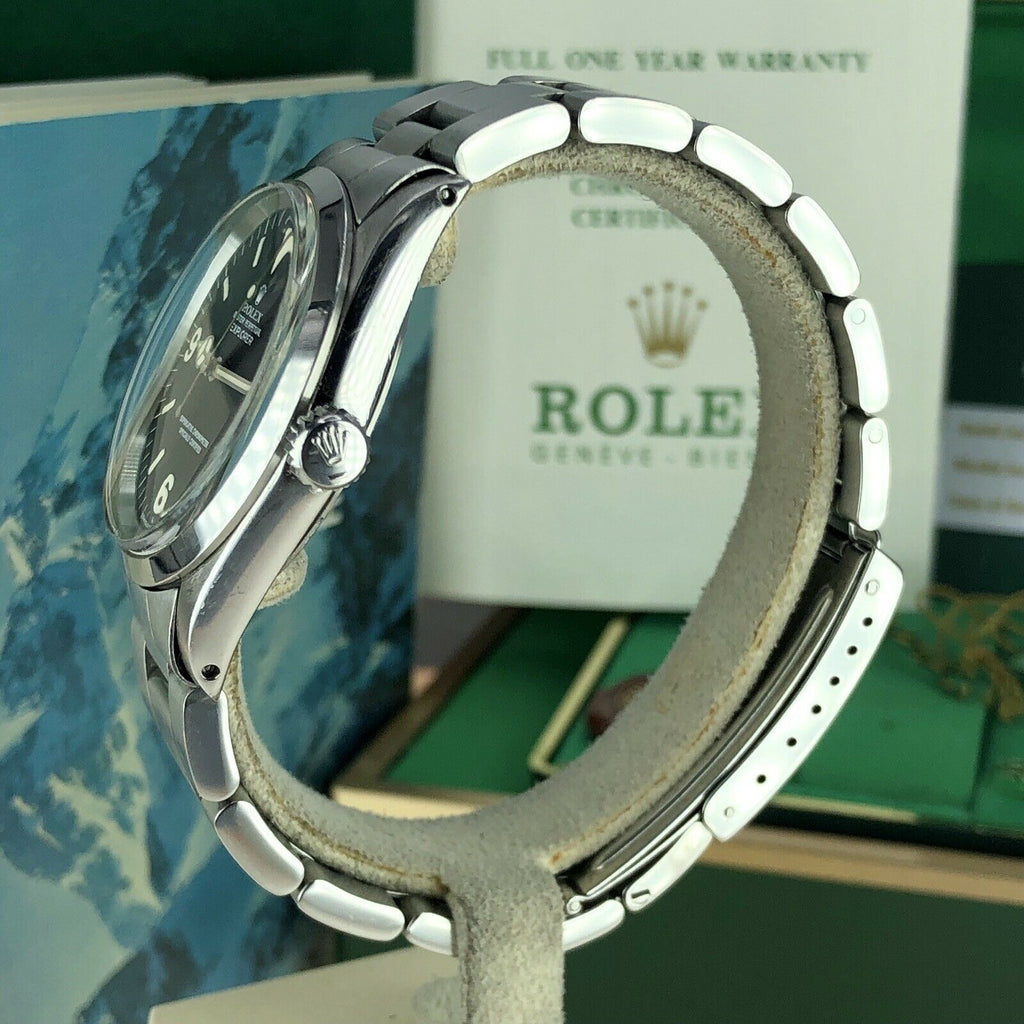 1975 Vintage Rolex Explorer 1016 box & Papers Full Set Fabulous Dial