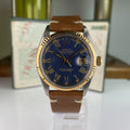 1977 Rolex Datejust 1601 Blue Roman Dial with papers