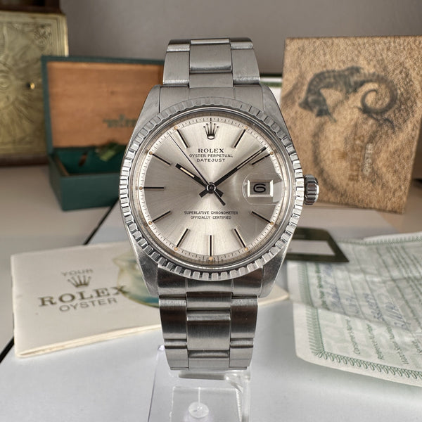 1977 Rolex Datejust 1603 Oyster Bracelet Complete Collectors Set Box and Papers