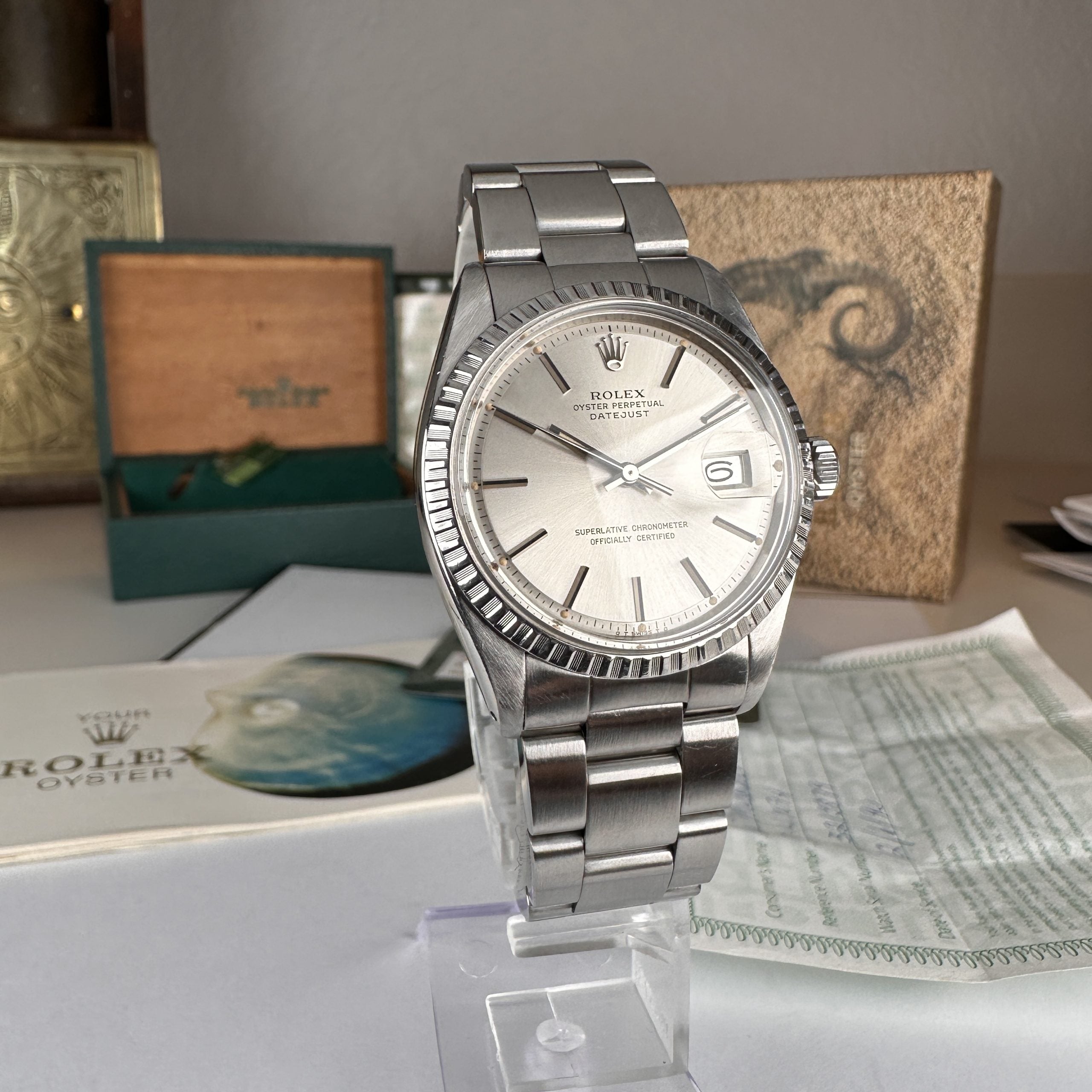 1977 Rolex Datejust 1603 Oyster Bracelet Complete Collectors Set Box and Papers