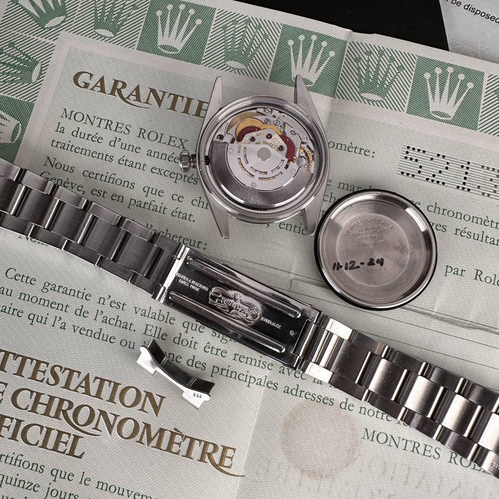 1977 Rolex Datejust 1603 Oyster Bracelet Complete Collectors Set Box and Papers