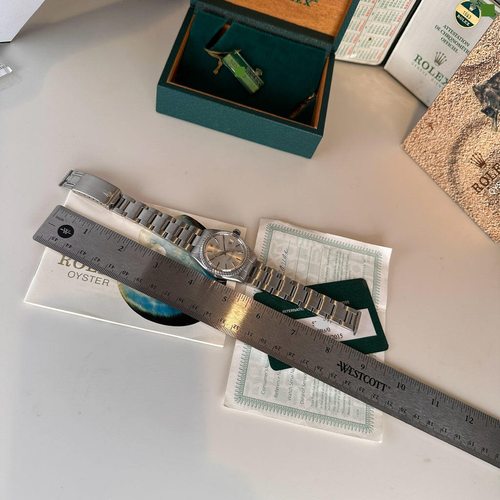 1977 Rolex Datejust 1603 Oyster Bracelet Complete Collectors Set Box and Papers
