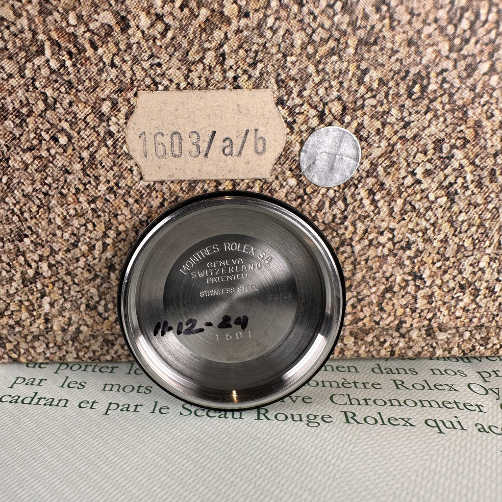1977 Rolex Datejust 1603 Oyster Bracelet Complete Collectors Set Box and Papers