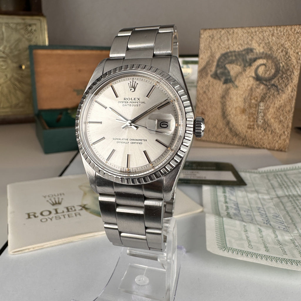 1977 Rolex Datejust 1603 Oyster Bracelet Complete Collectors Set Box and Papers