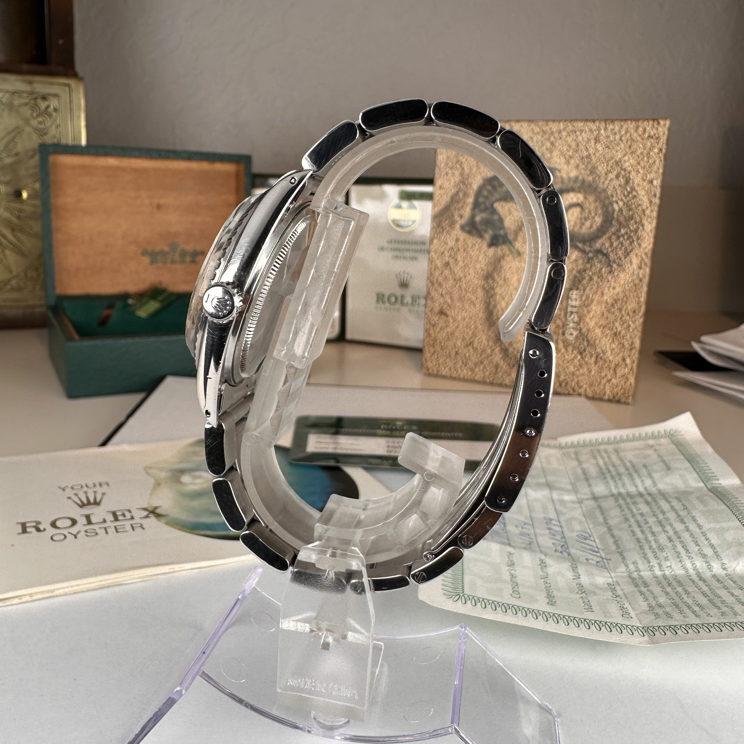 1977 Rolex Datejust 1603 Oyster Bracelet Complete Collectors Set Box and Papers