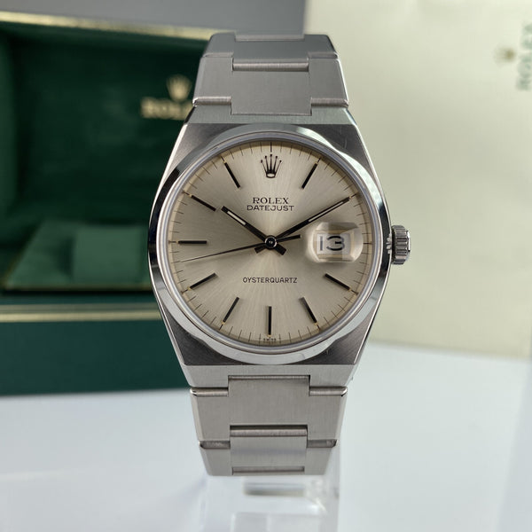 1977 Rolex Datejust Oysterquartz 17000 MK1 Silver dial with Box and Service papers