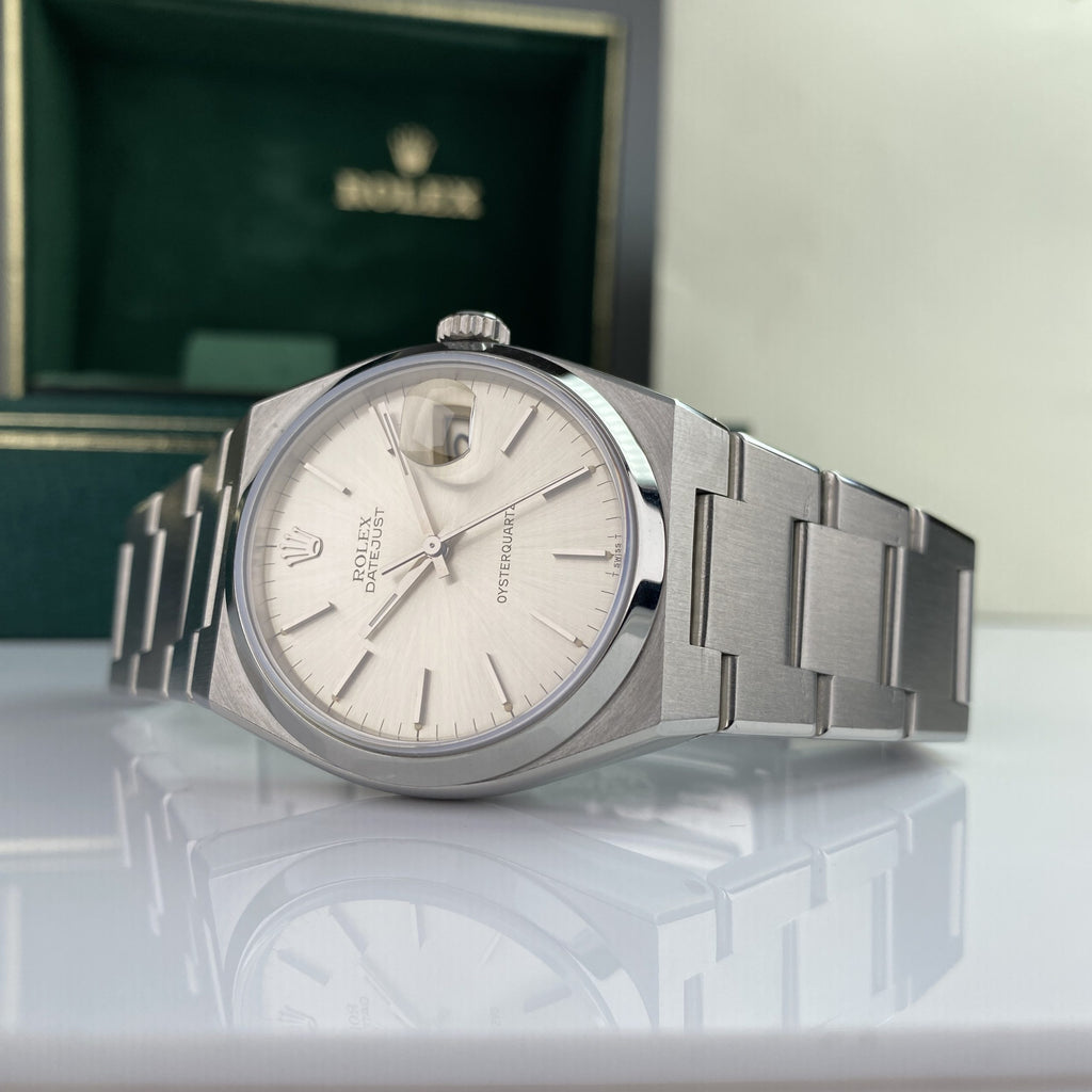1977 Rolex Datejust Oysterquartz 17000 MK1 Silver dial with Box and Service papers