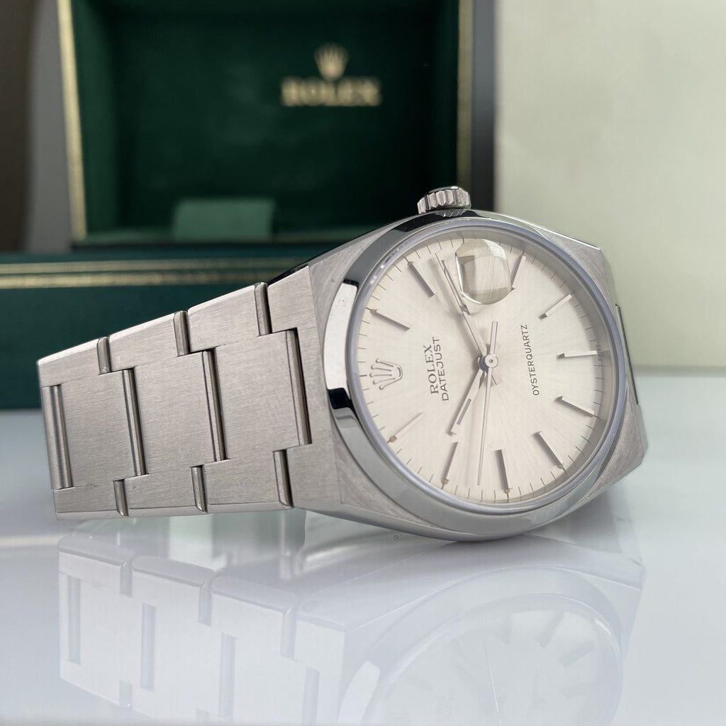 1977 Rolex Datejust Oysterquartz 17000 MK1 Silver dial with Box and Service papers