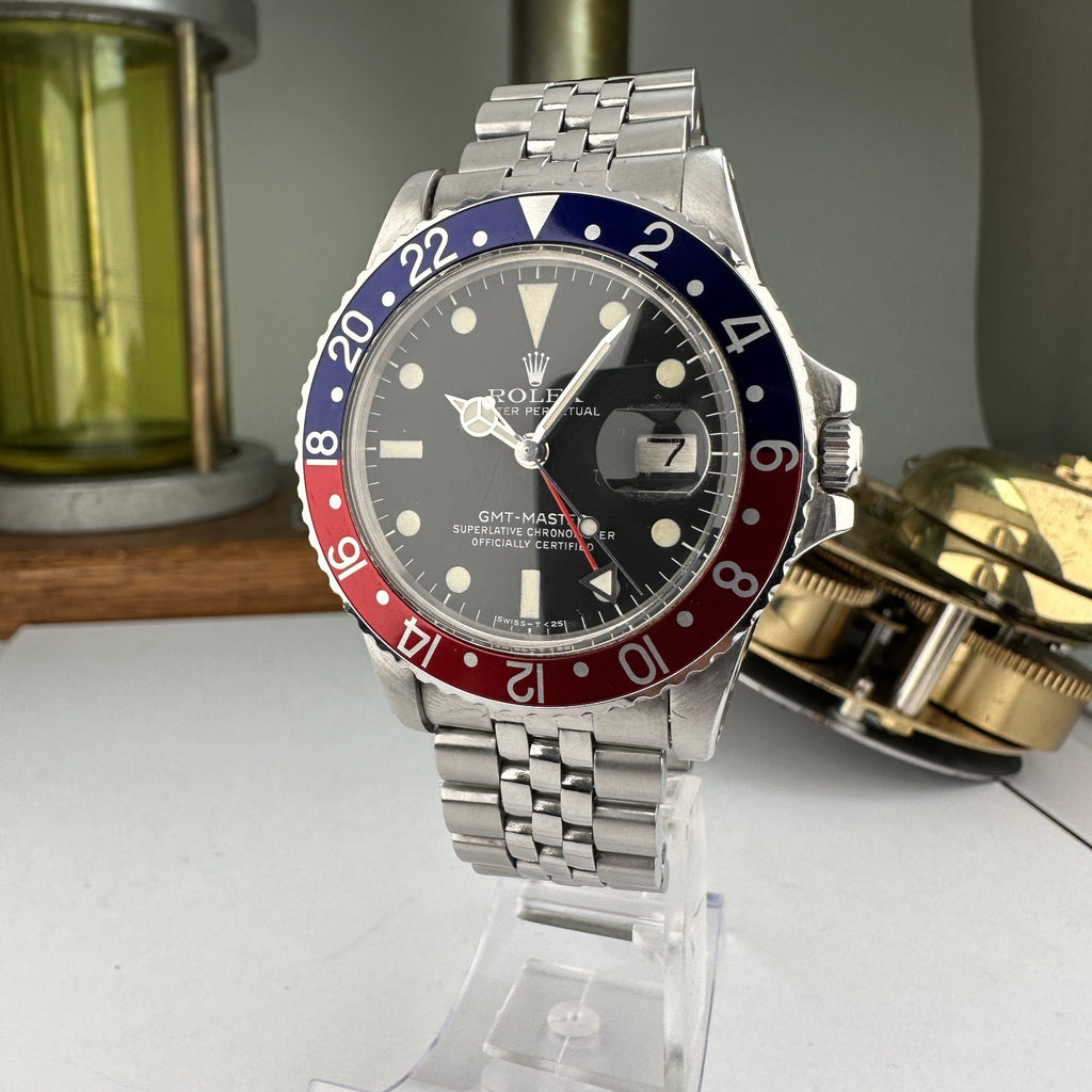 1977 Rolex GMT-Master 1675 Pepsi Original Dial Eggshell Patina