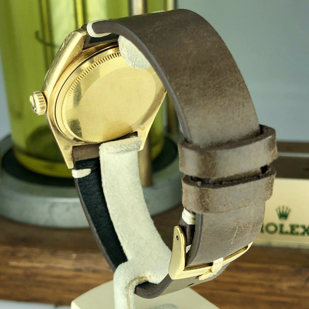 1977 Vintage Rolex Datejust 16018 gold 18k rare Tiger Eye Dial Unpolished