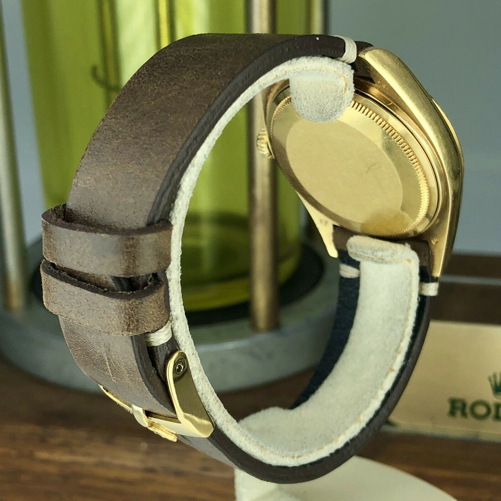 1977 Vintage Rolex Datejust 16018 gold 18k rare Tiger Eye Dial Unpolished